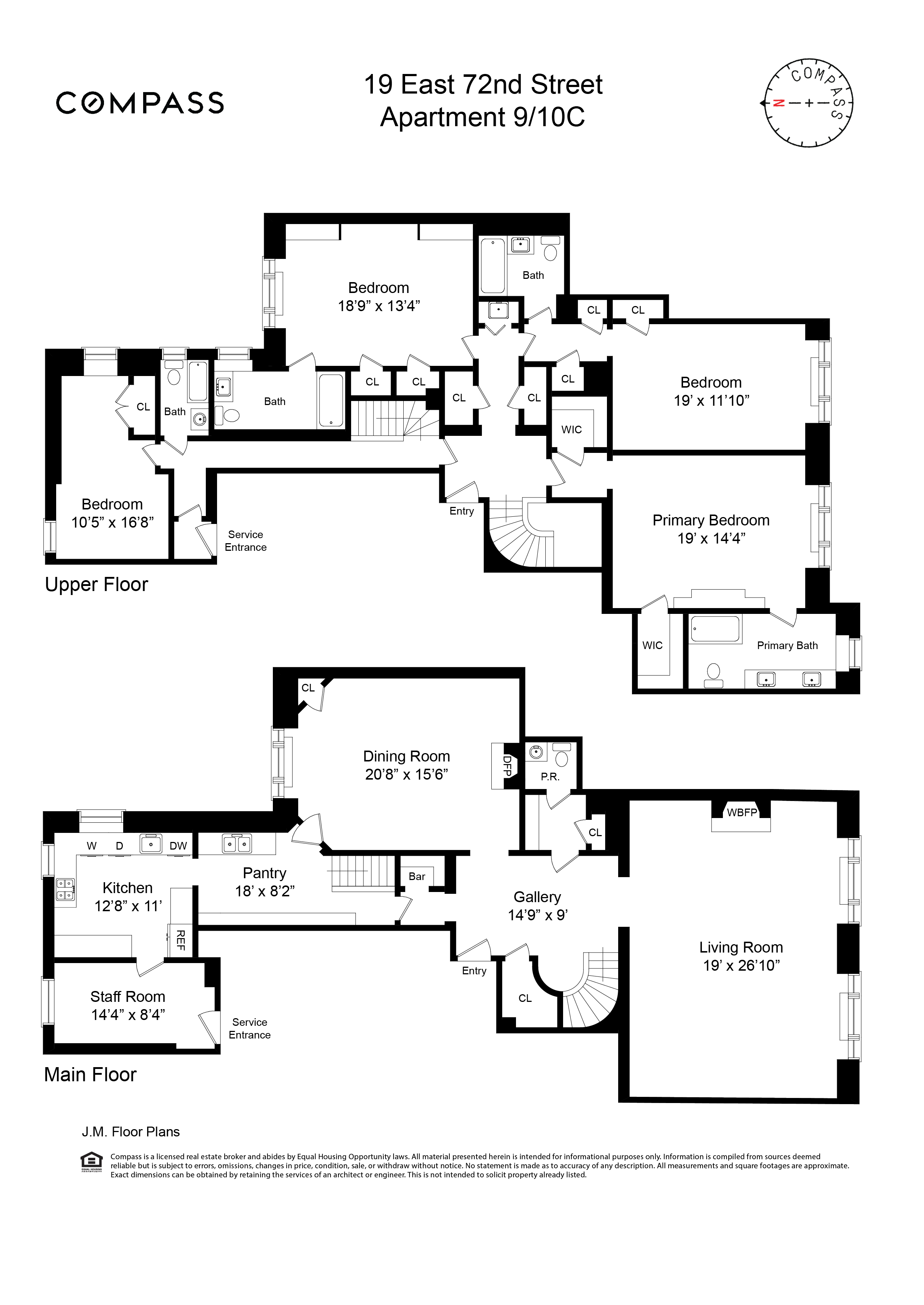 Floorplan for 19 East 72nd Street, 9/10C