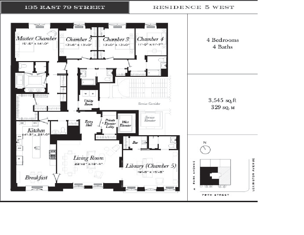 Floorplan for 135 East 79th Street, 5W