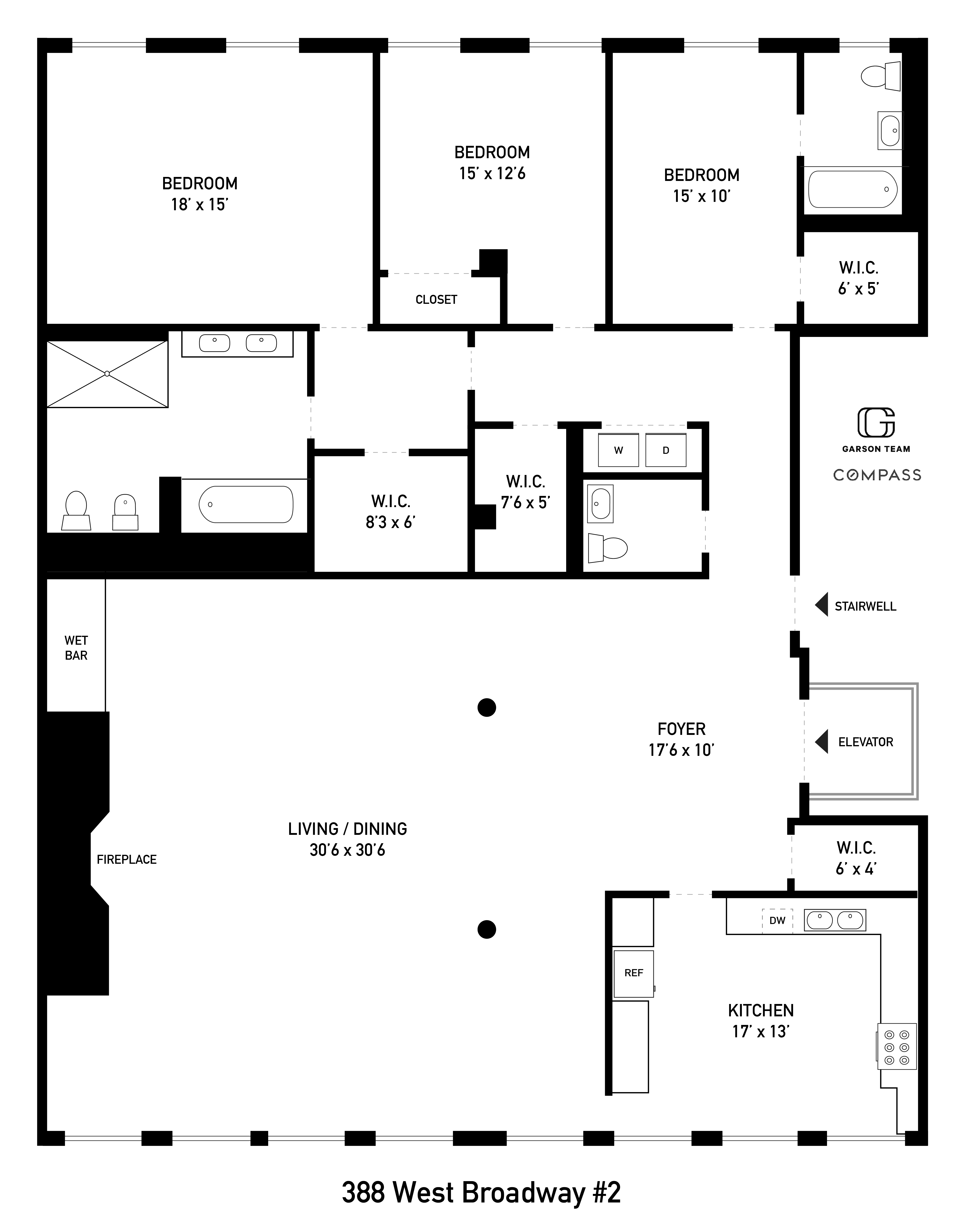 Floorplan for 388 West Broadway, 2