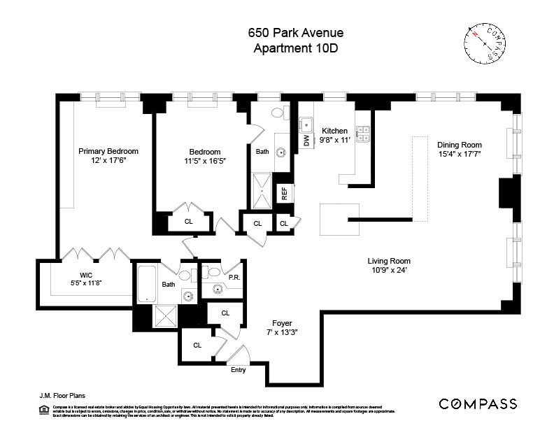 Floorplan for 650 Park Avenue, 10D