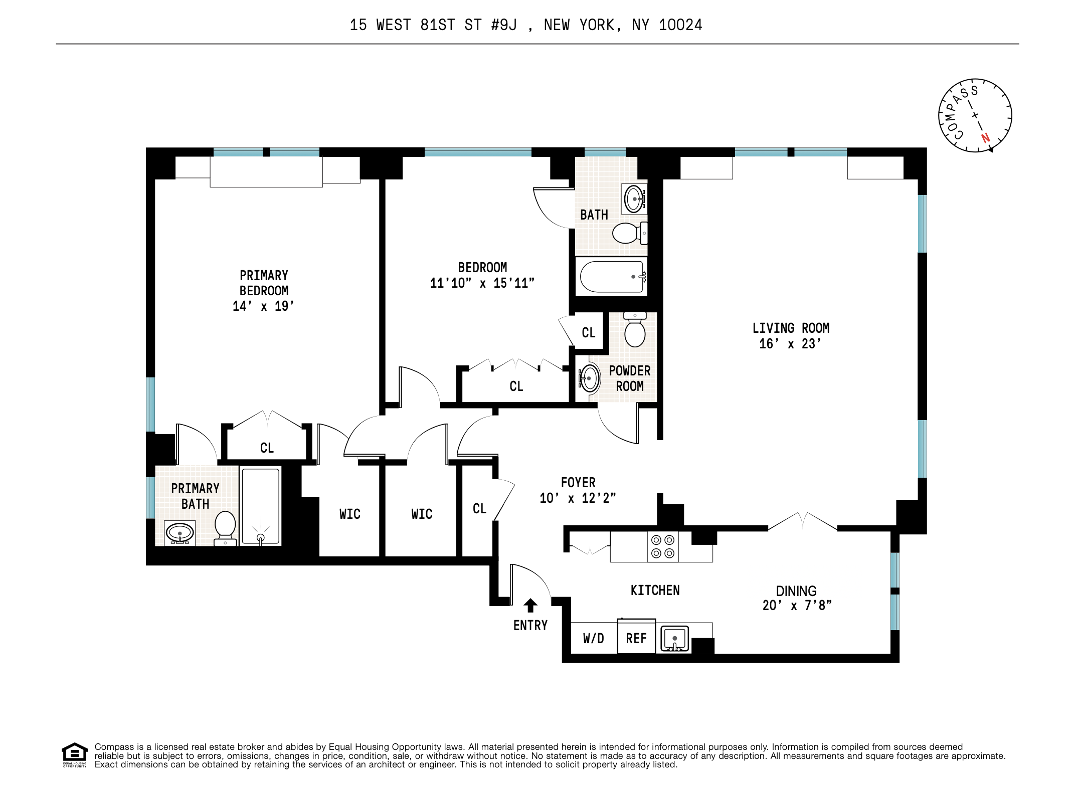 Floorplan for 15 West 81st Street, 9J