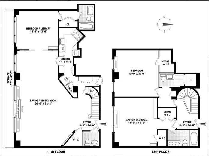 Floorplan for 8 East 83rd Street, 11/12D