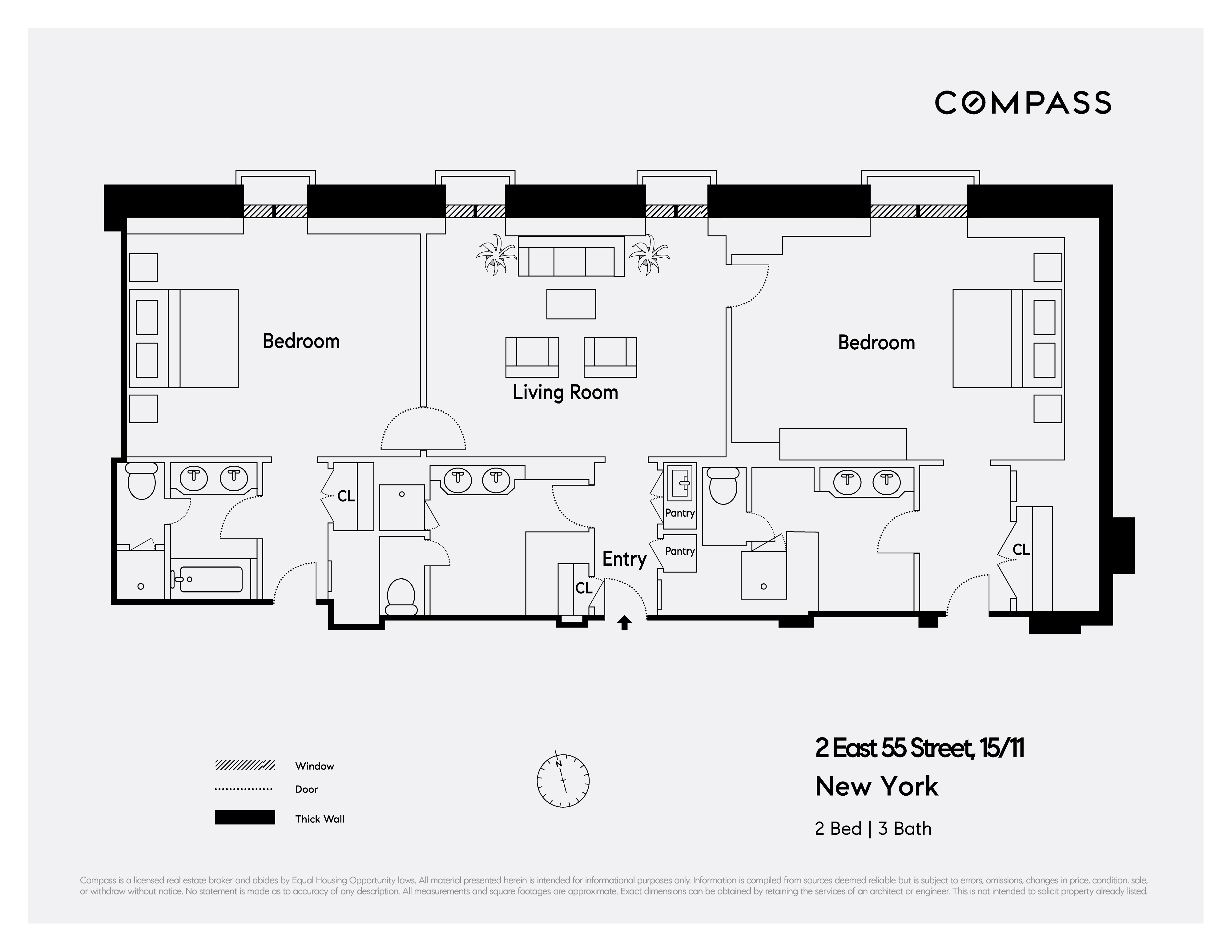 2 E 55th Street, New York, NY 10022, 2 Bedrooms Bedrooms, 4 Rooms Rooms,3 BathroomsBathrooms,Residential,For Sale,55th,COMP-993388883844936081