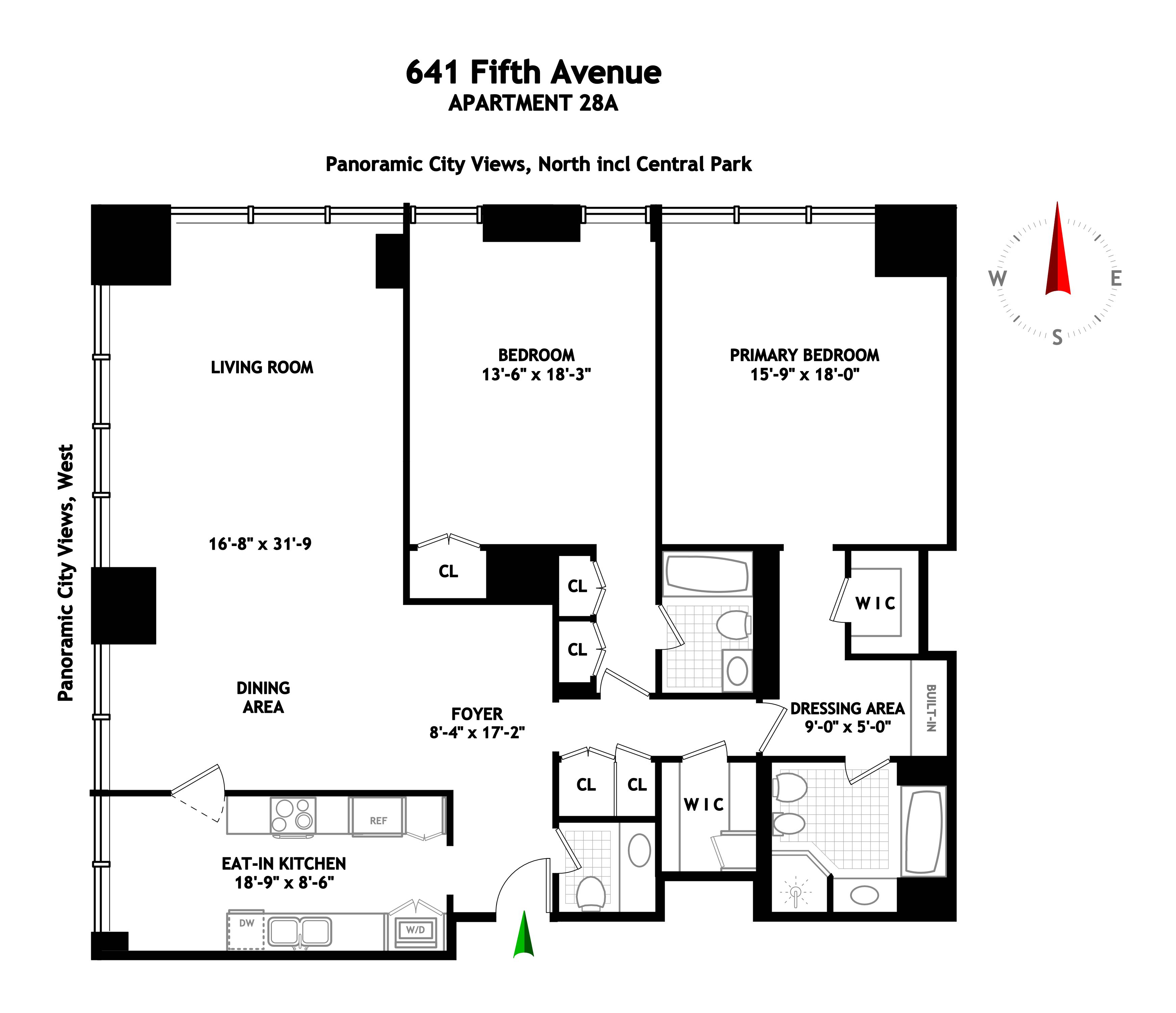 Floorplan for 641 5th Avenue, 28A