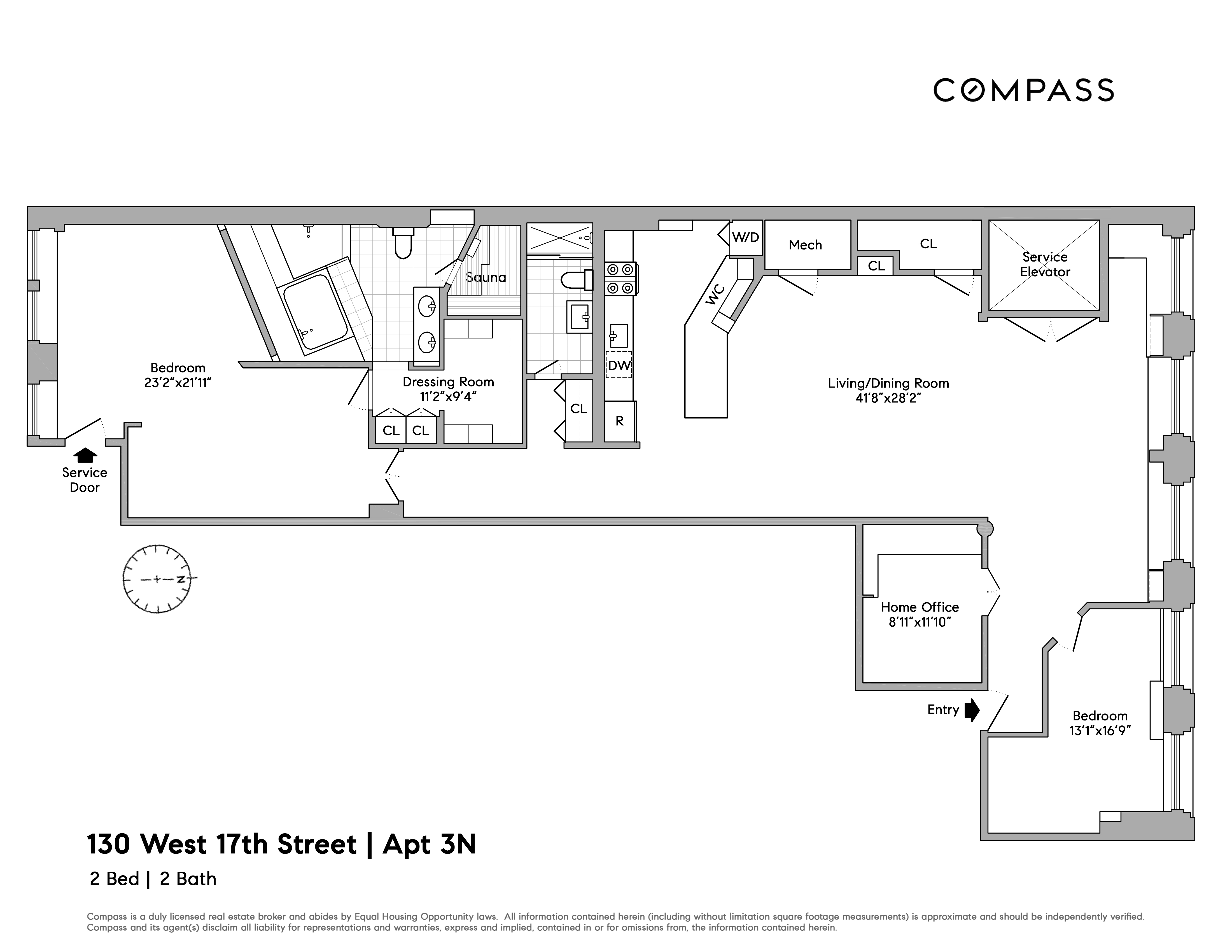 Floorplan for 130 West 17th Street, 3N
