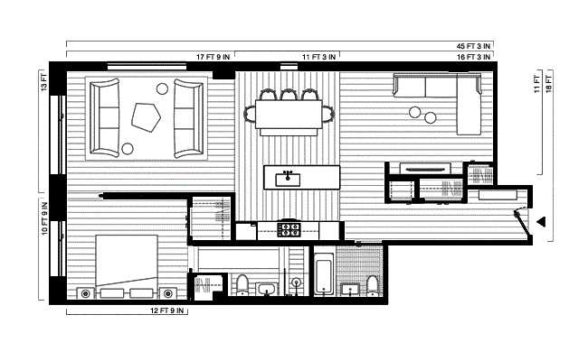 Floorplan for 345 West 14th Street, 3D