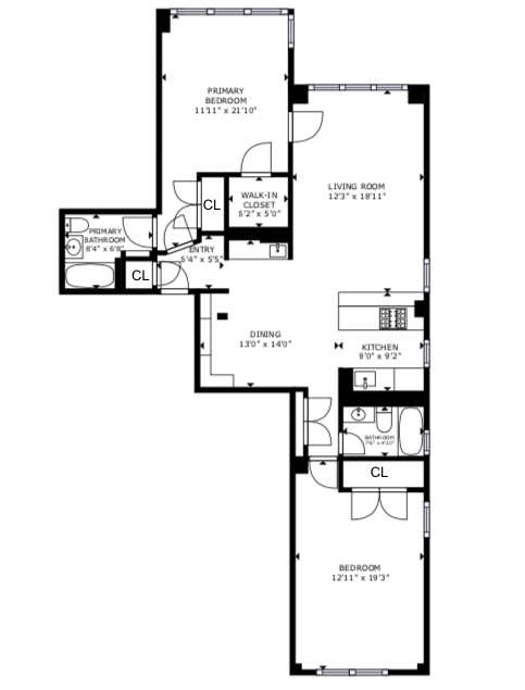 Floorplan for 11 East 87th Street, 3FG