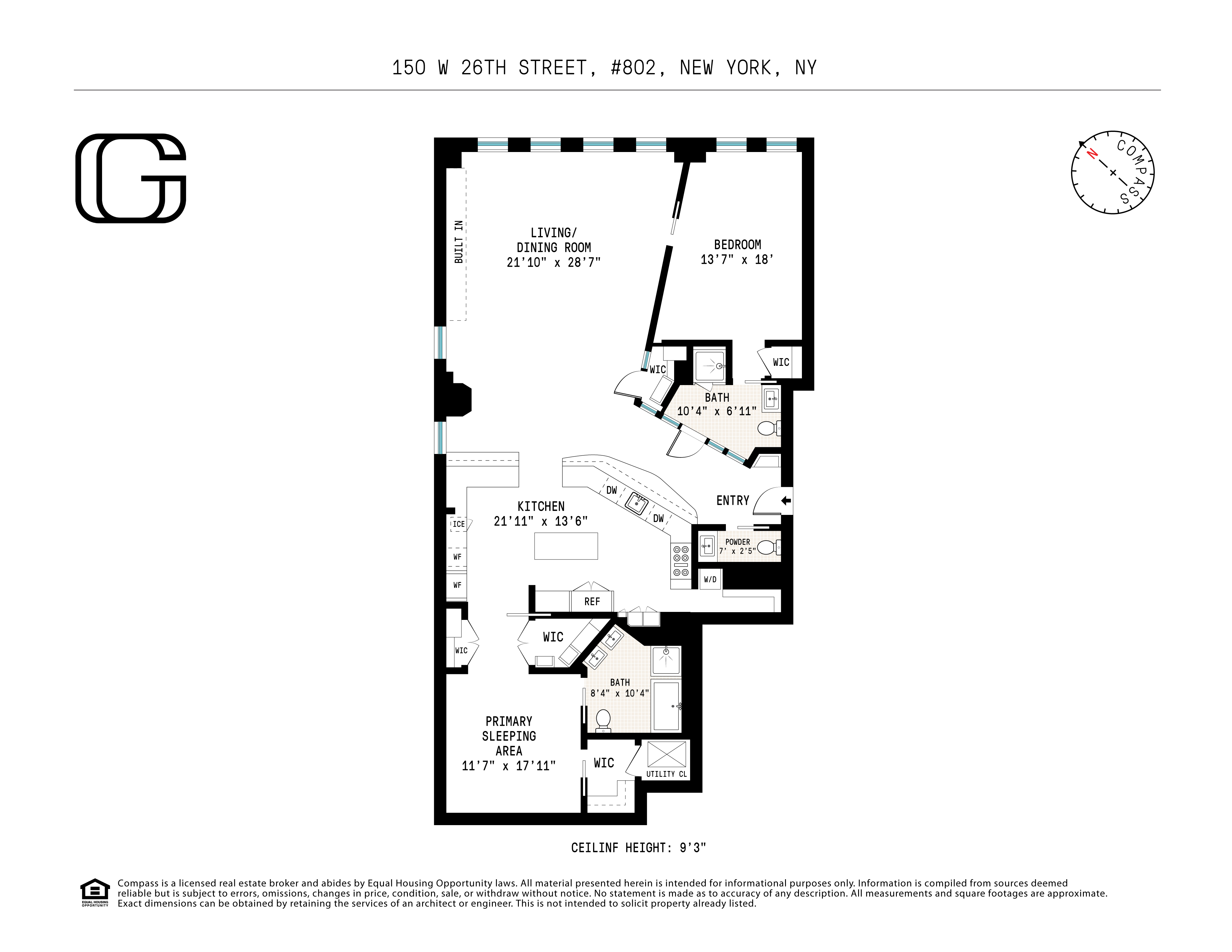 Floorplan for 150 West 26th Street, 802