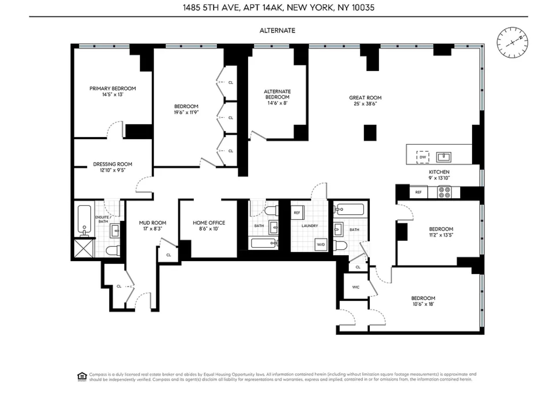Floorplan for 1485 5th Avenue, 14A