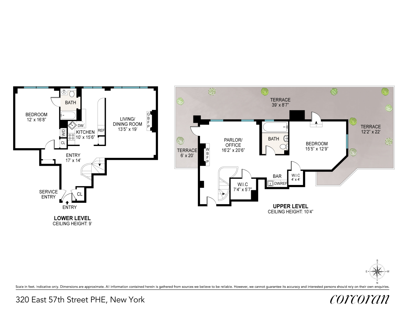 Floorplan for 320 East 57th Street, PHE