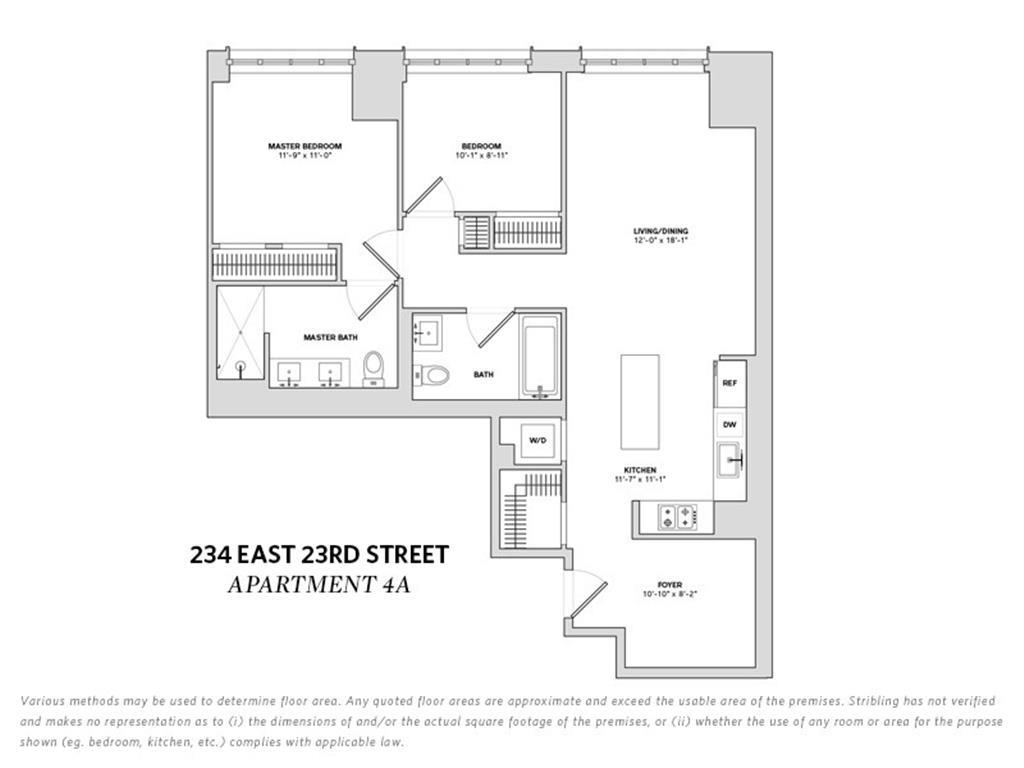 Floorplan for 234 East 23rd Street, 4-A