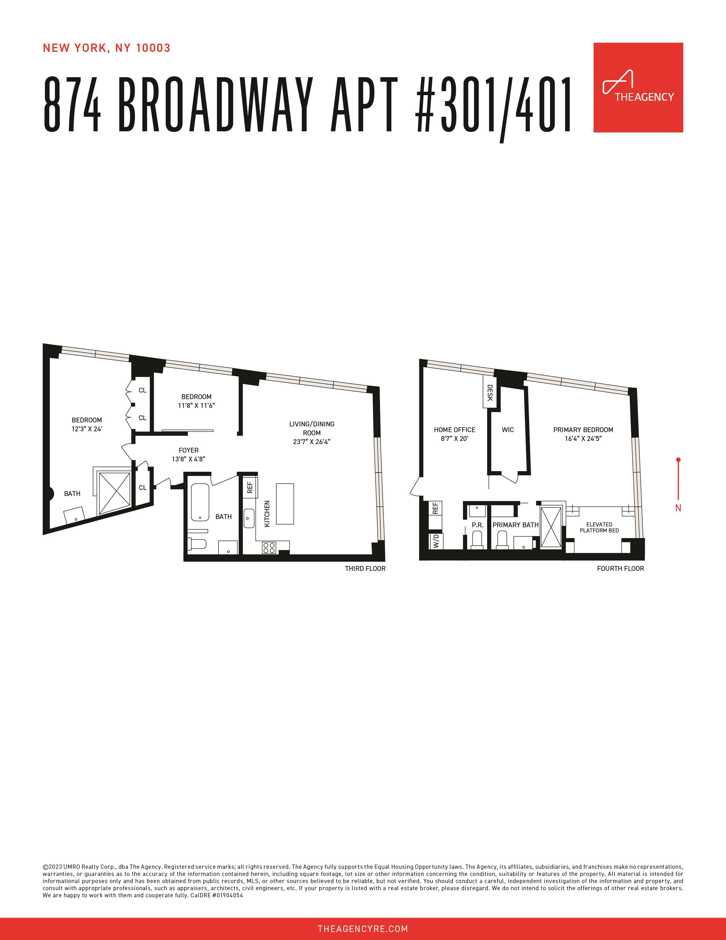 Floorplan for 874 Broadway, 301/401