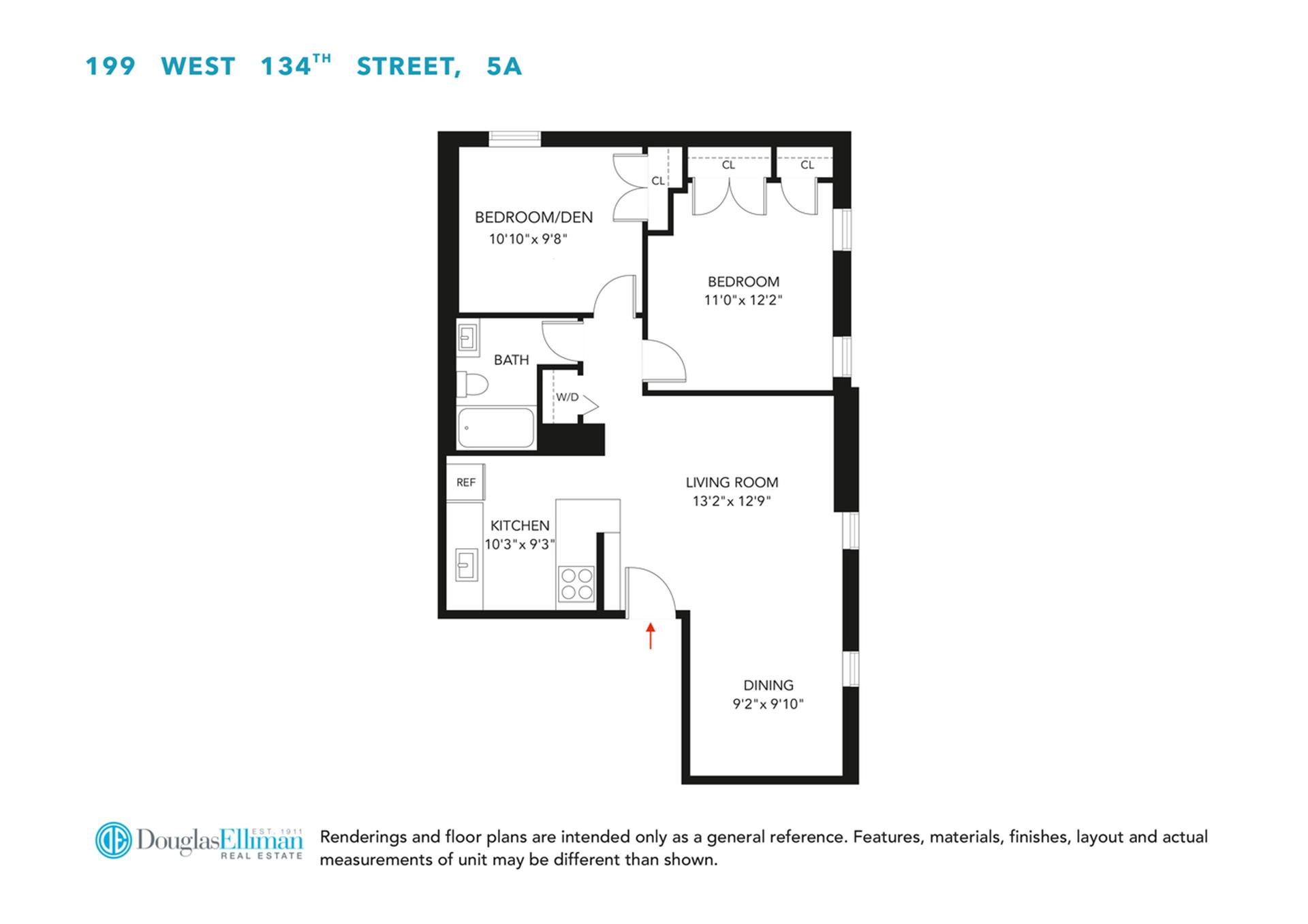 Floorplan for 199 West 134th Street, 5