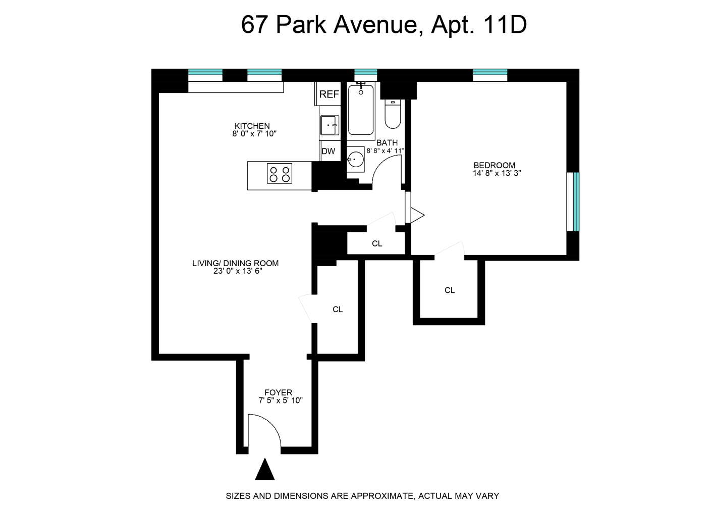 Floorplan for 67 Park Avenue, 11D