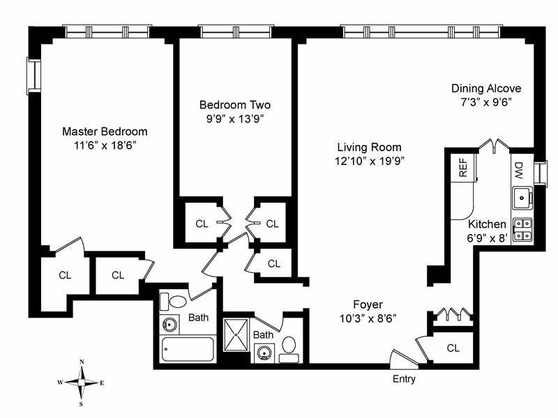 Floorplan for 440 East 79th Street, 12-E