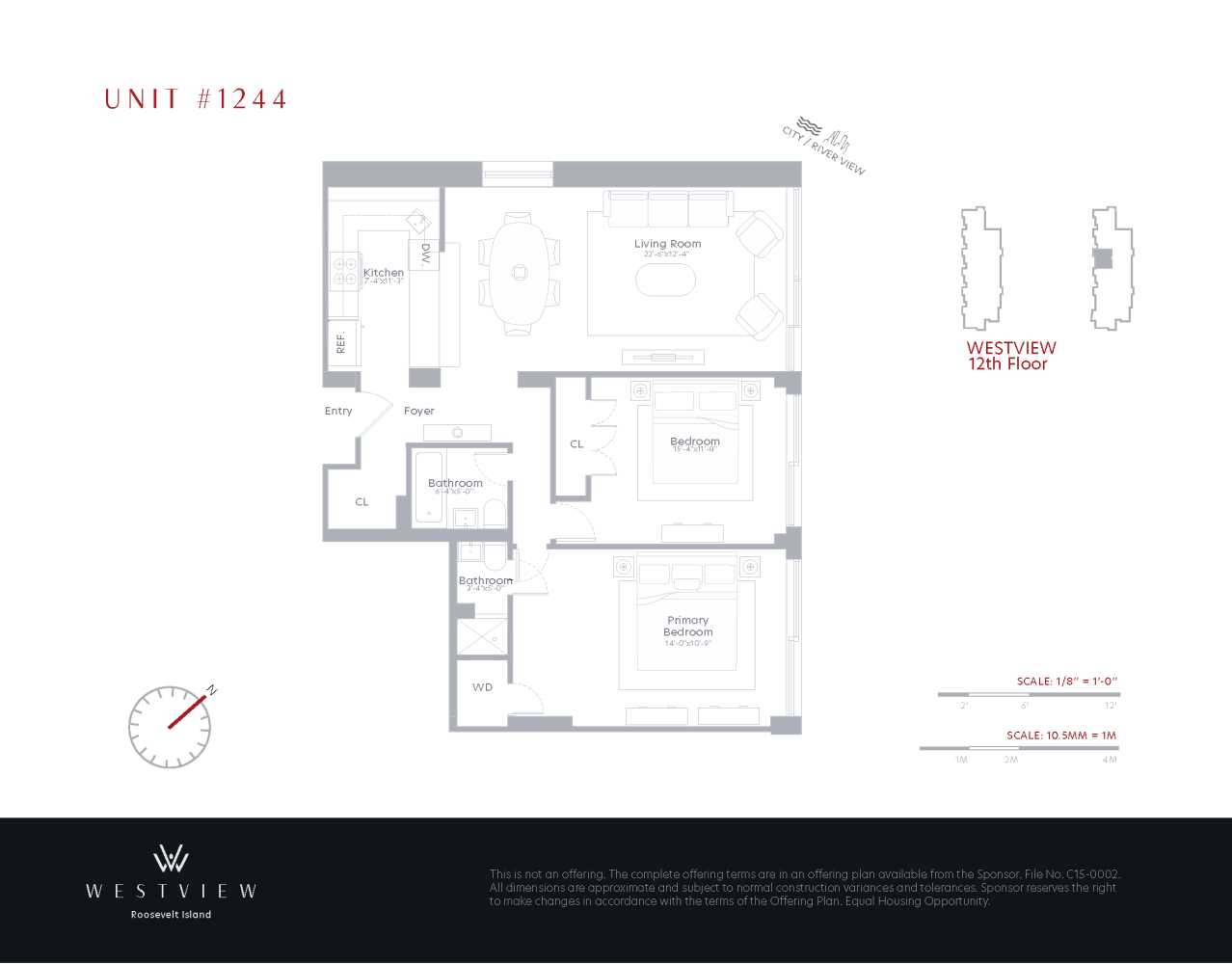 Floorplan for 625 Main Street, 1244