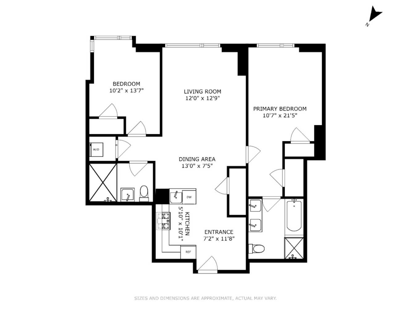 Floorplan for 2 River Terrace, 9C