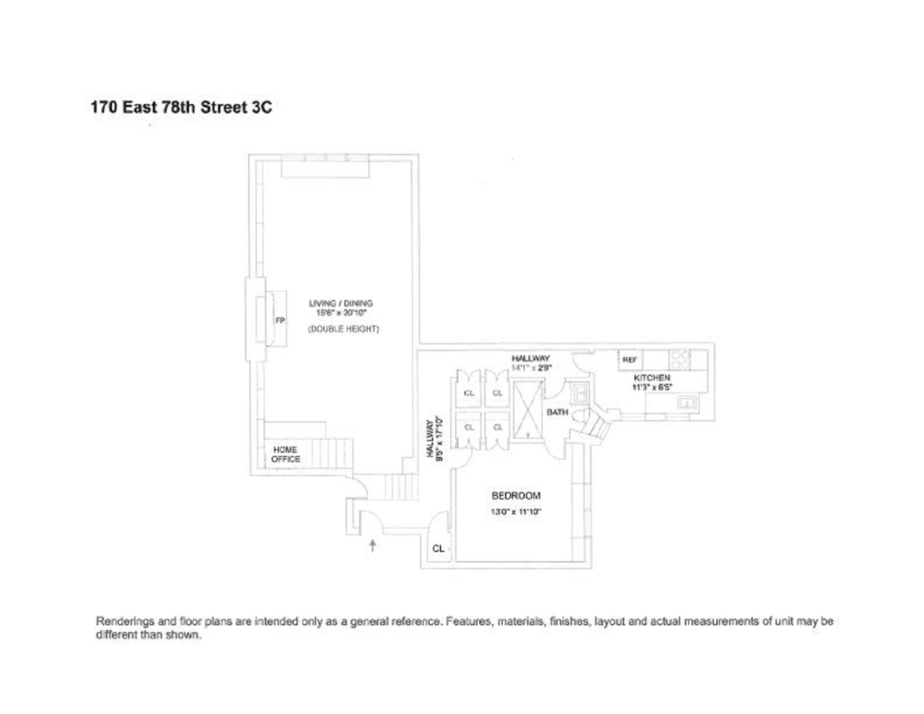 Floorplan for 170 East 78th Street, 3C
