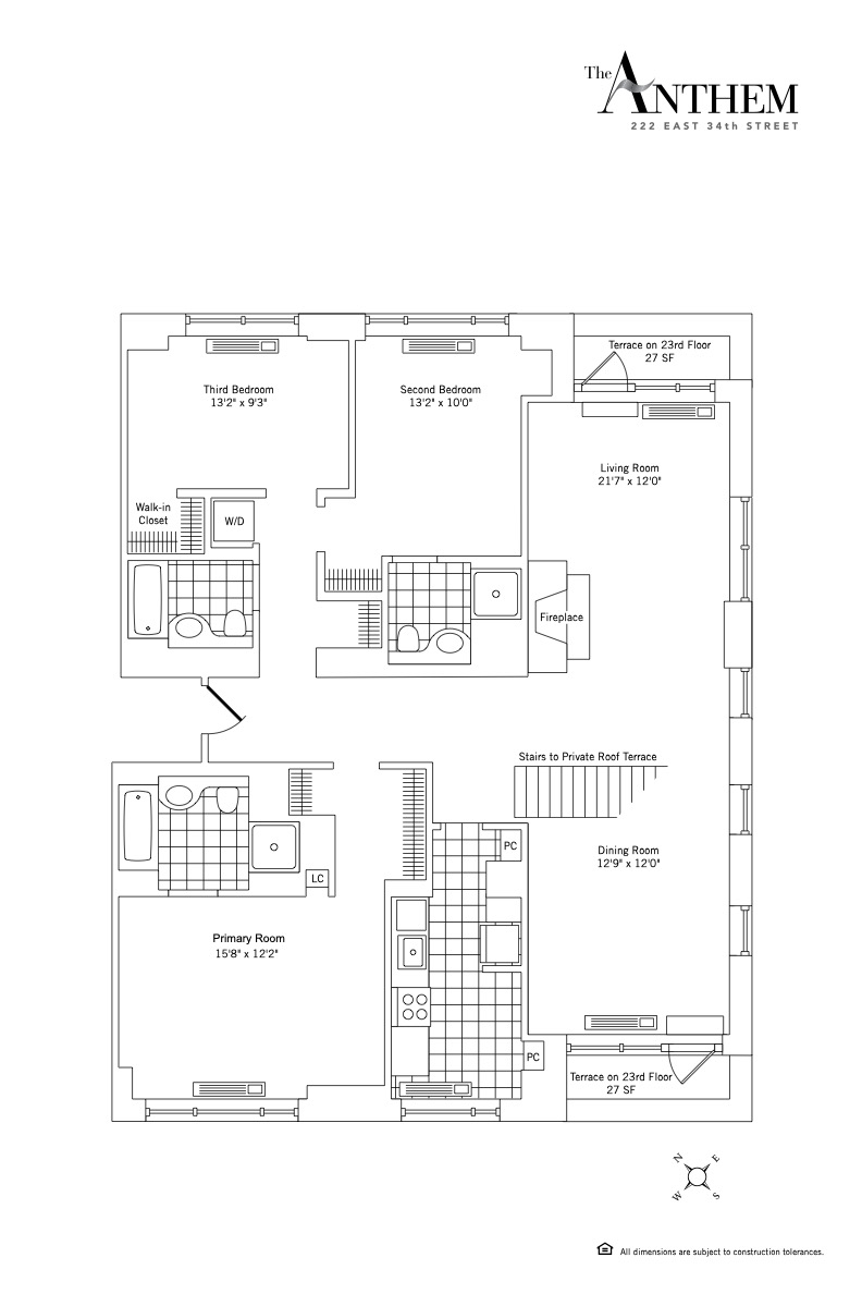 Floorplan for 222 East 34th Street, 2404