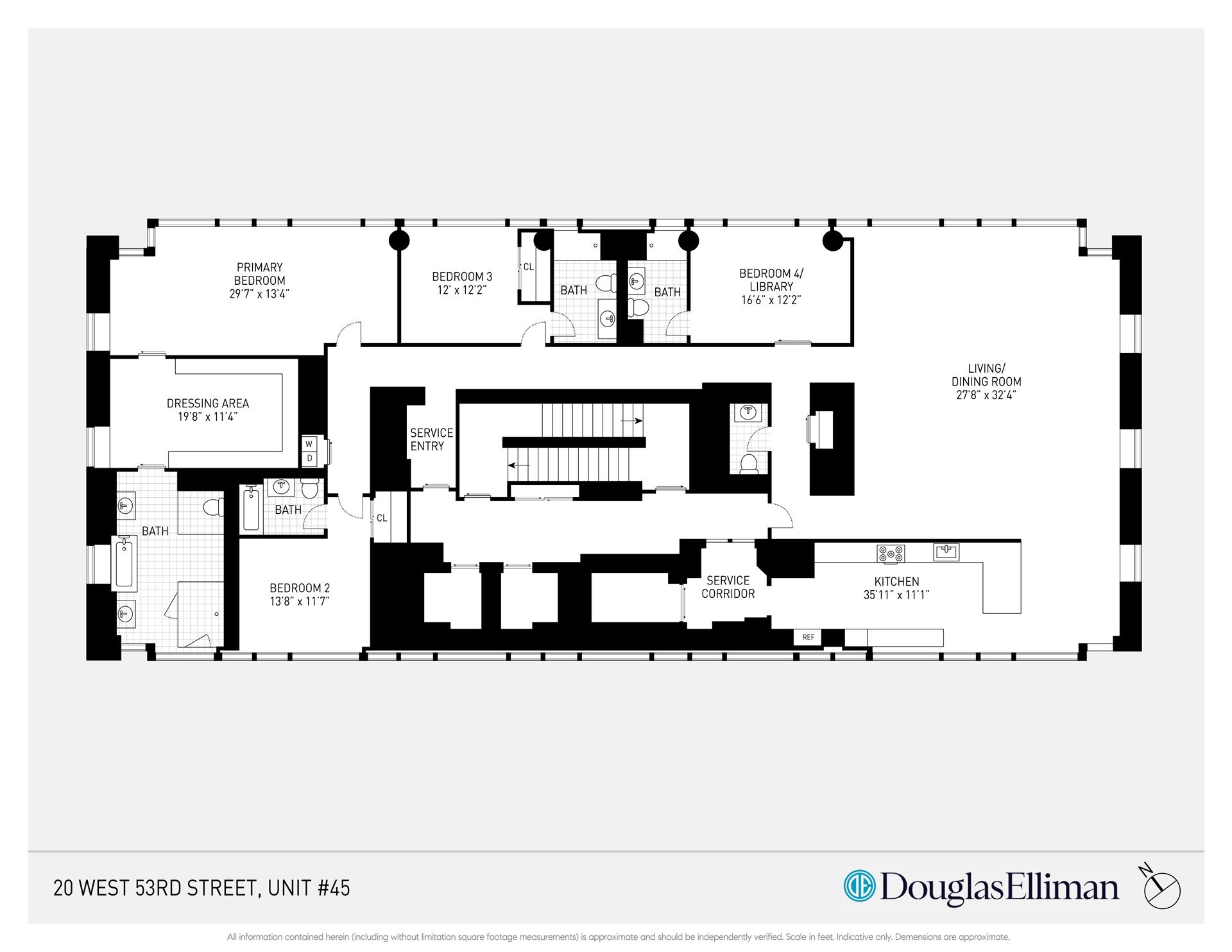 Floorplan for 20 West 53rd Street, 45A