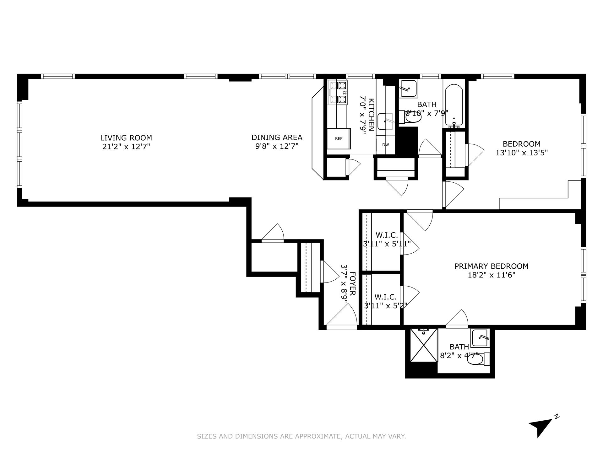 Floorplan for 50 Sutton Place, 9L
