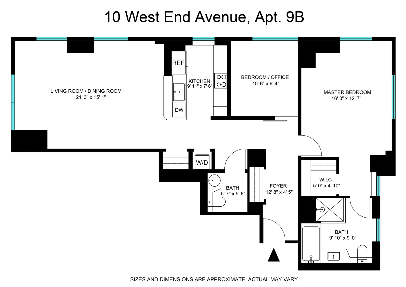 Floorplan for 10 West End Avenue, 9B