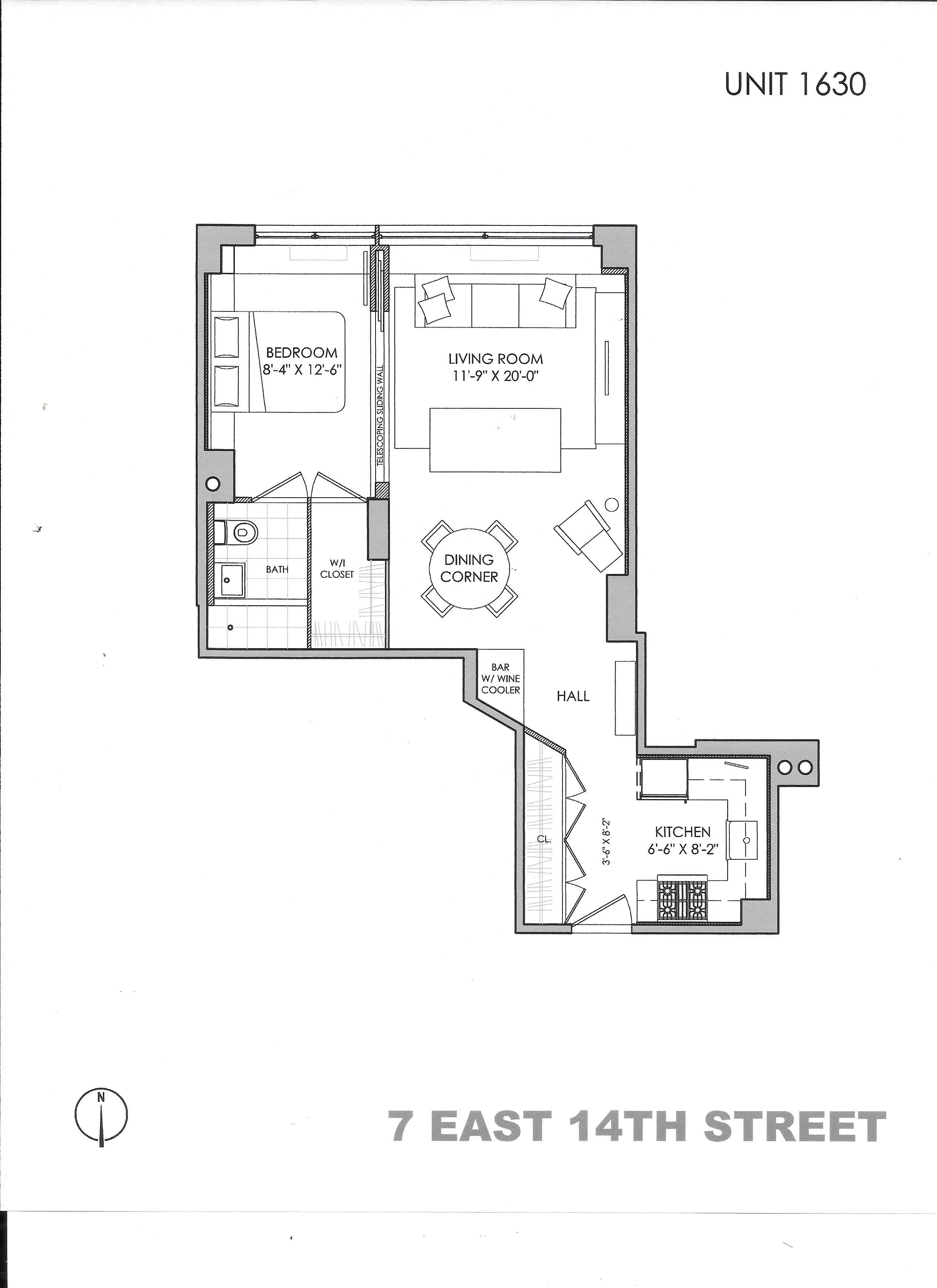 Floorplan for 7 East 14th Street, 1630
