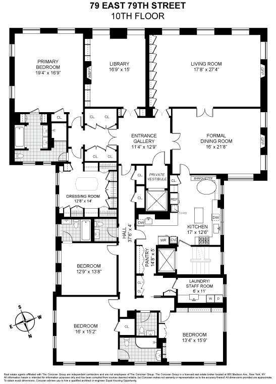 Floorplan for 79 East 79th Street, 10