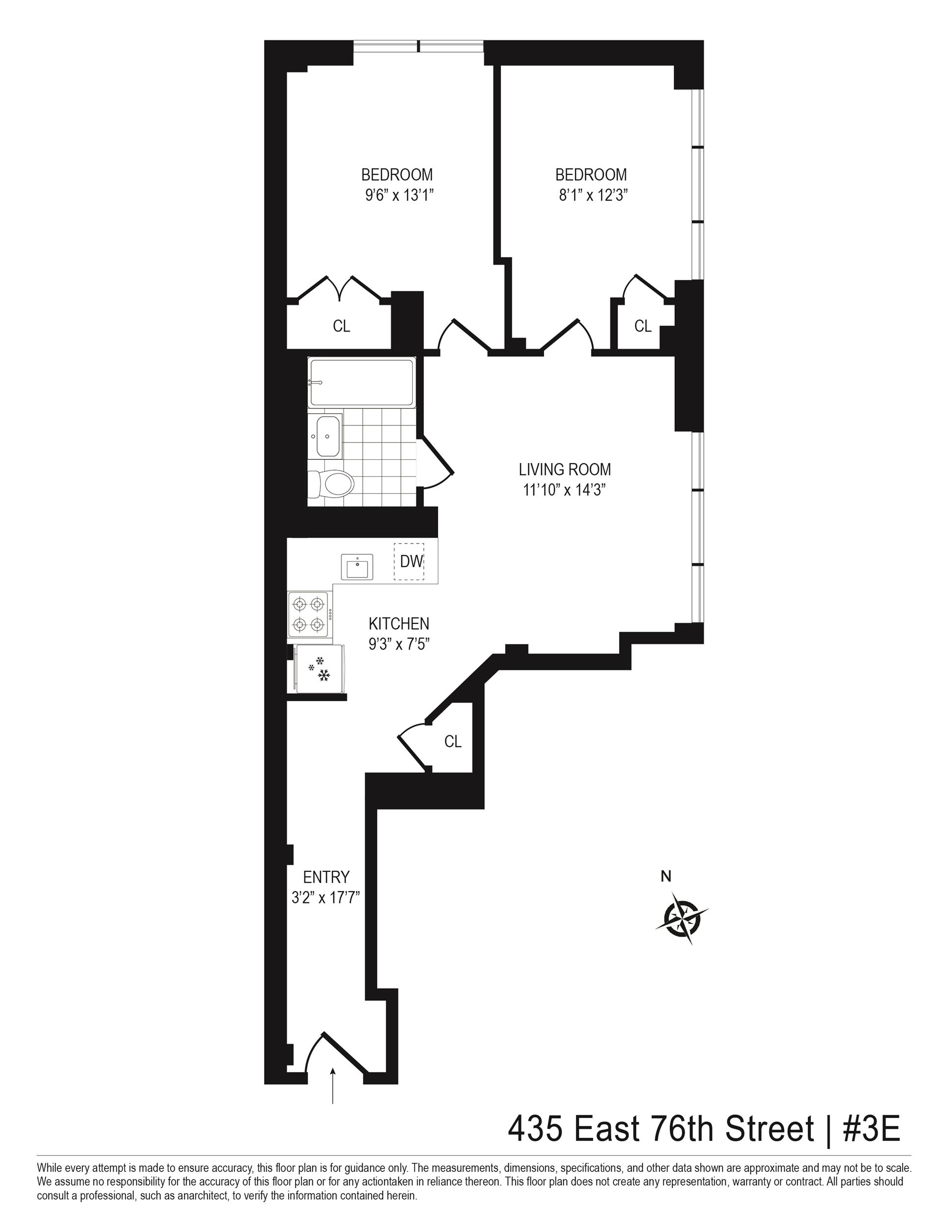 Floorplan for 435 East 76th Street, 3E