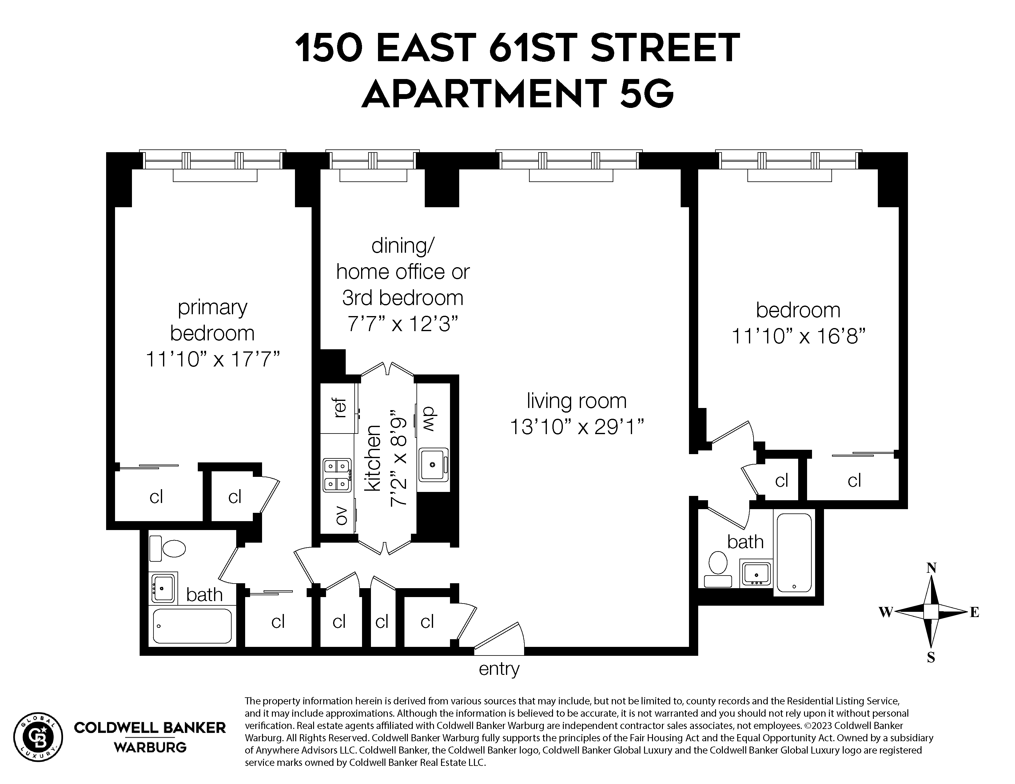 Floorplan for 150 East 61st Street, 5G