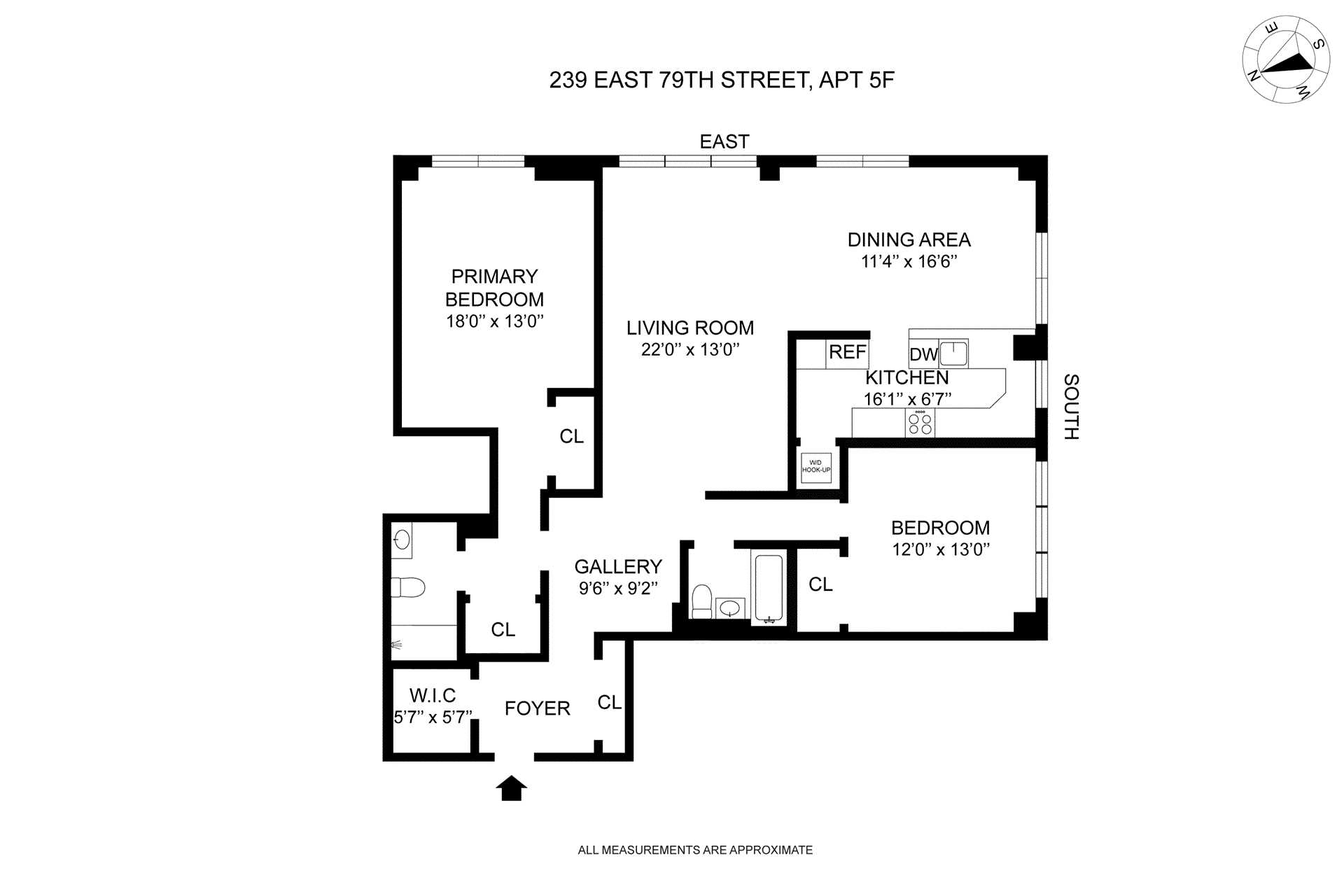 Floorplan for 239 East 79th Street, 5F