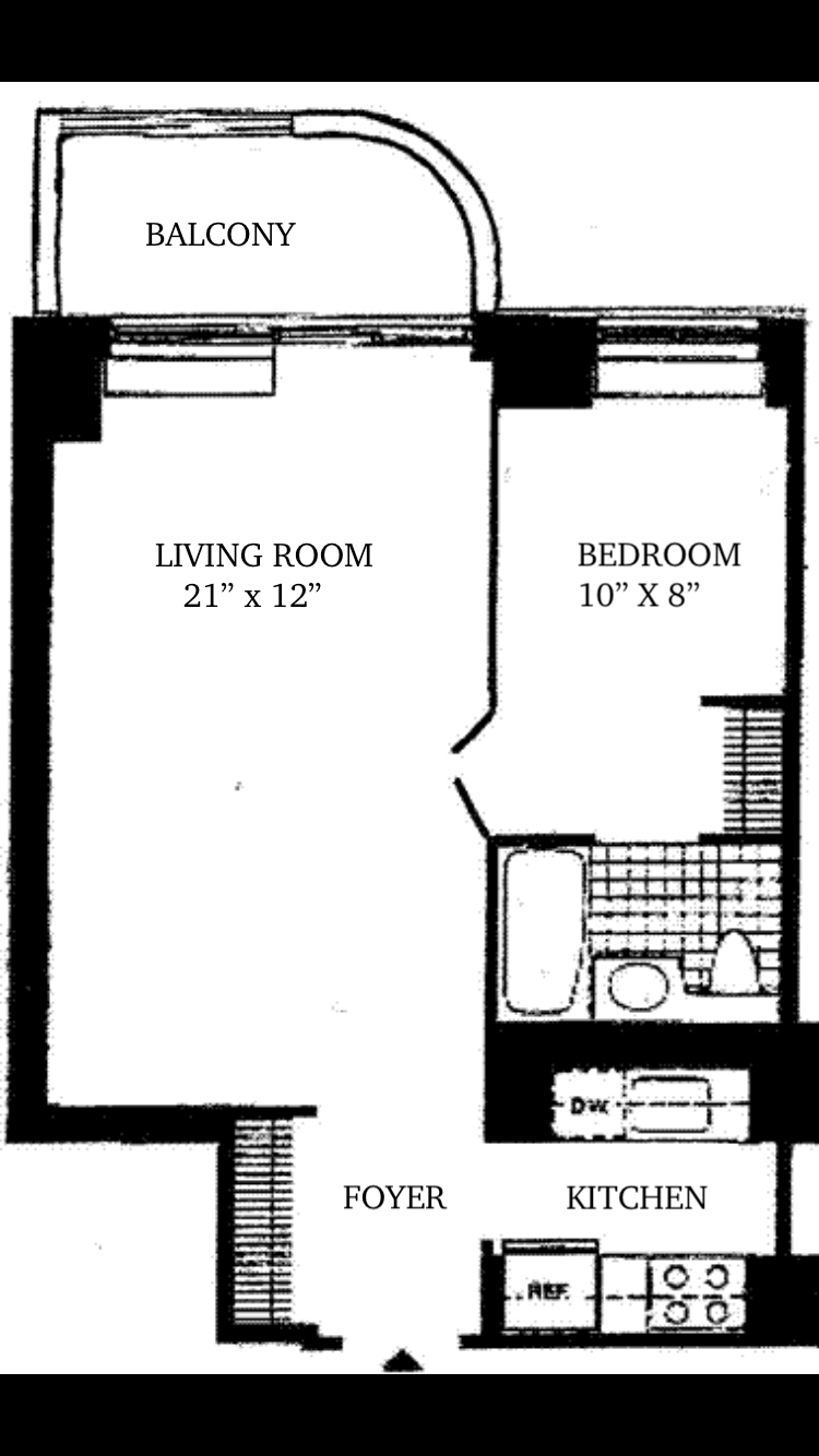 Floorplan for 311 East 38th Street, 3E