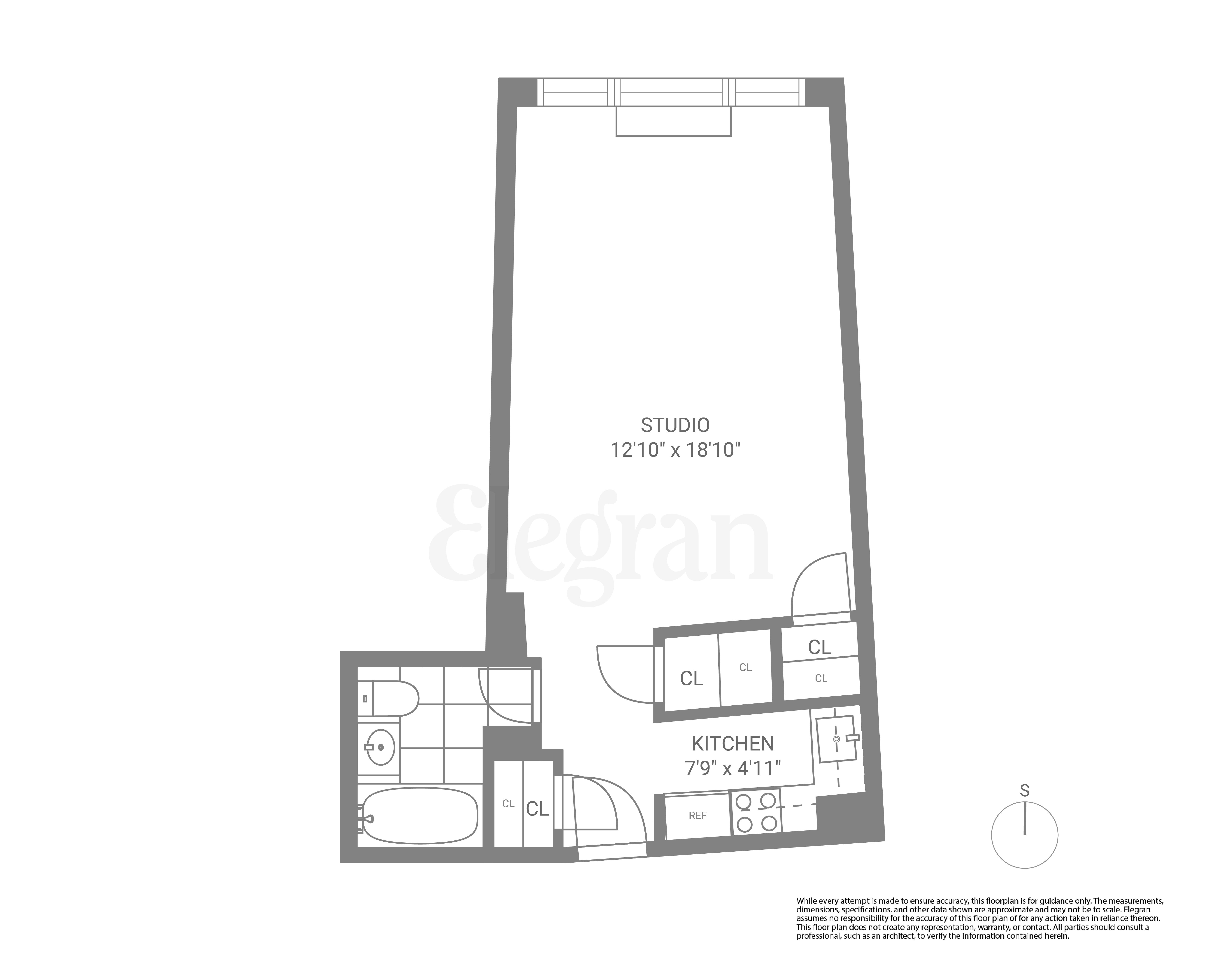 Floorplan for 225 East 36th Street, 2-H