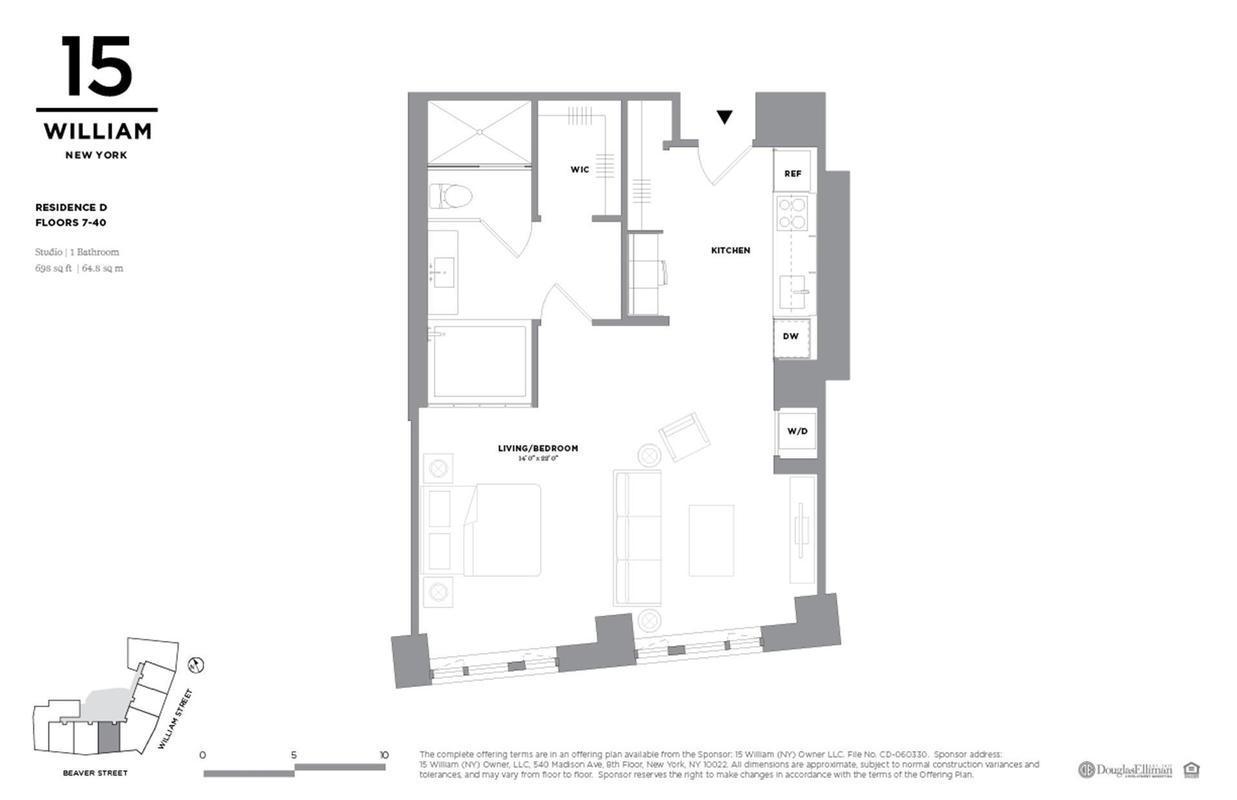 Floorplan for 15 William Street, 15D