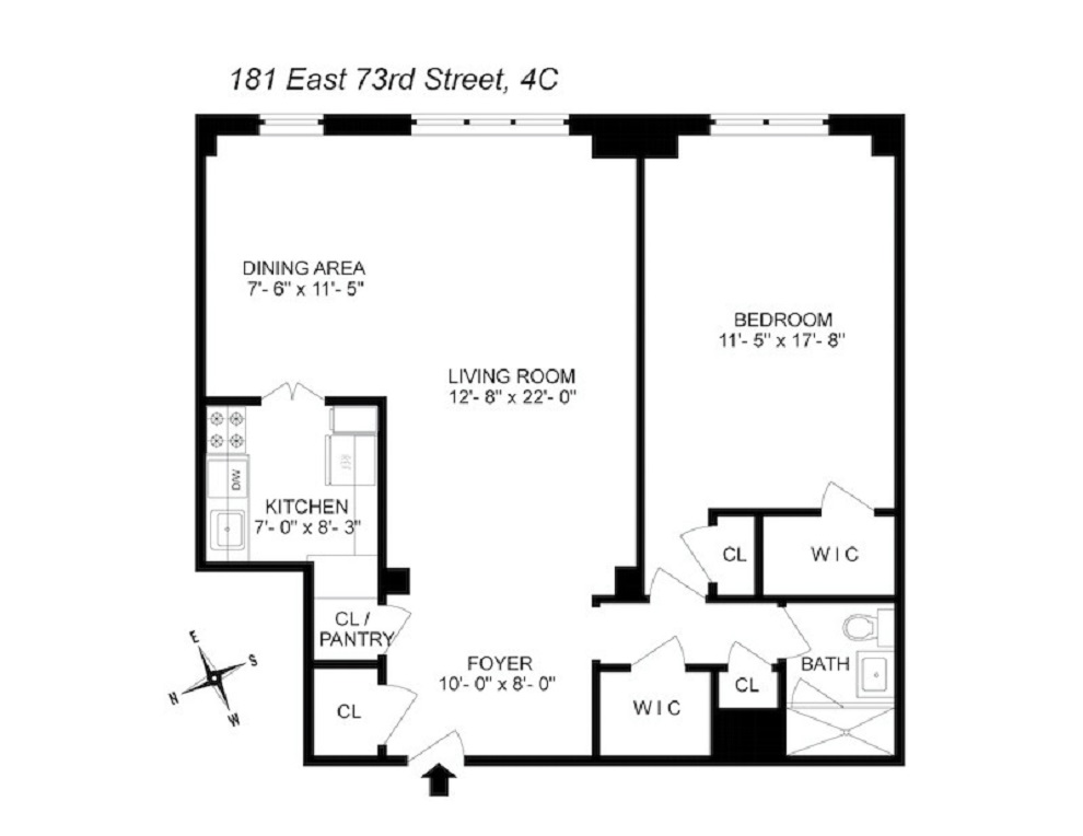 Floorplan for 181 East 73rd Street, 4C