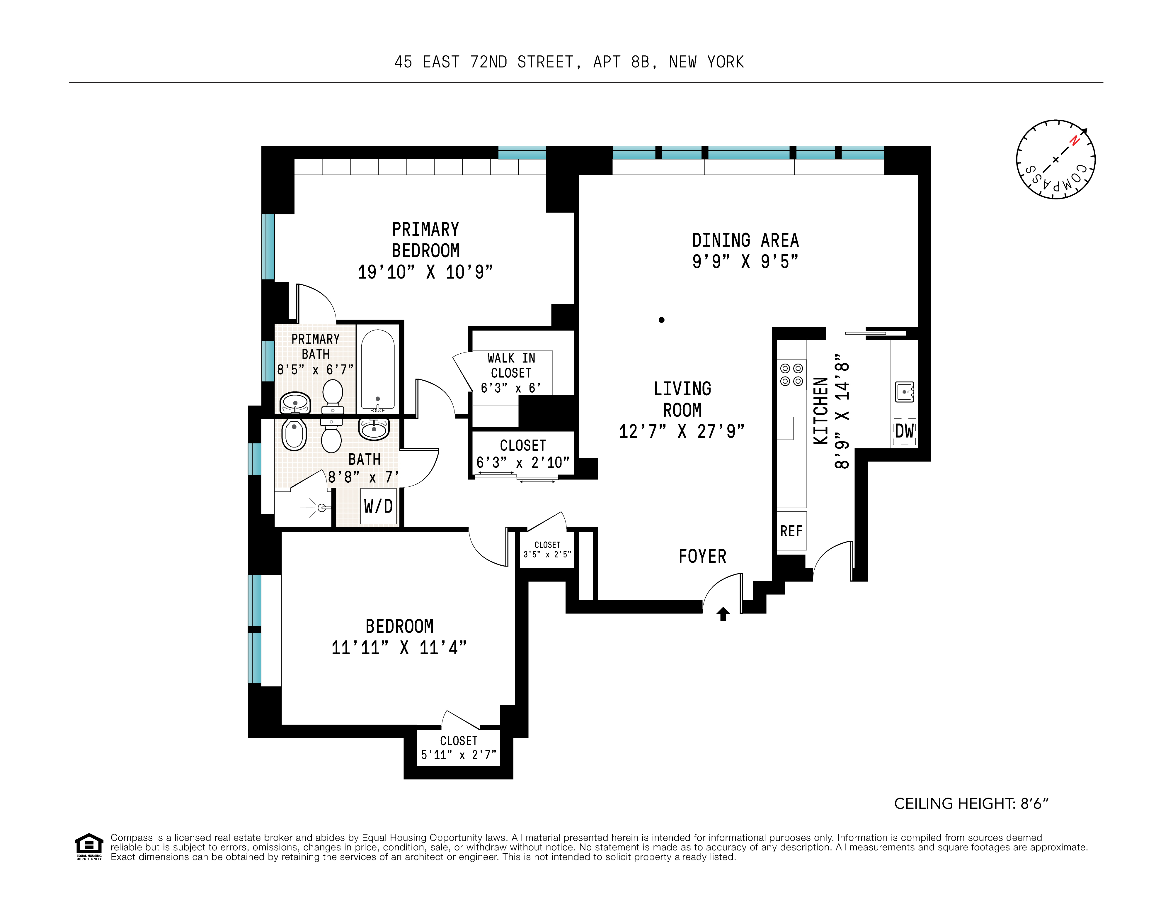 Floorplan for 45 East 72nd Street, 8B