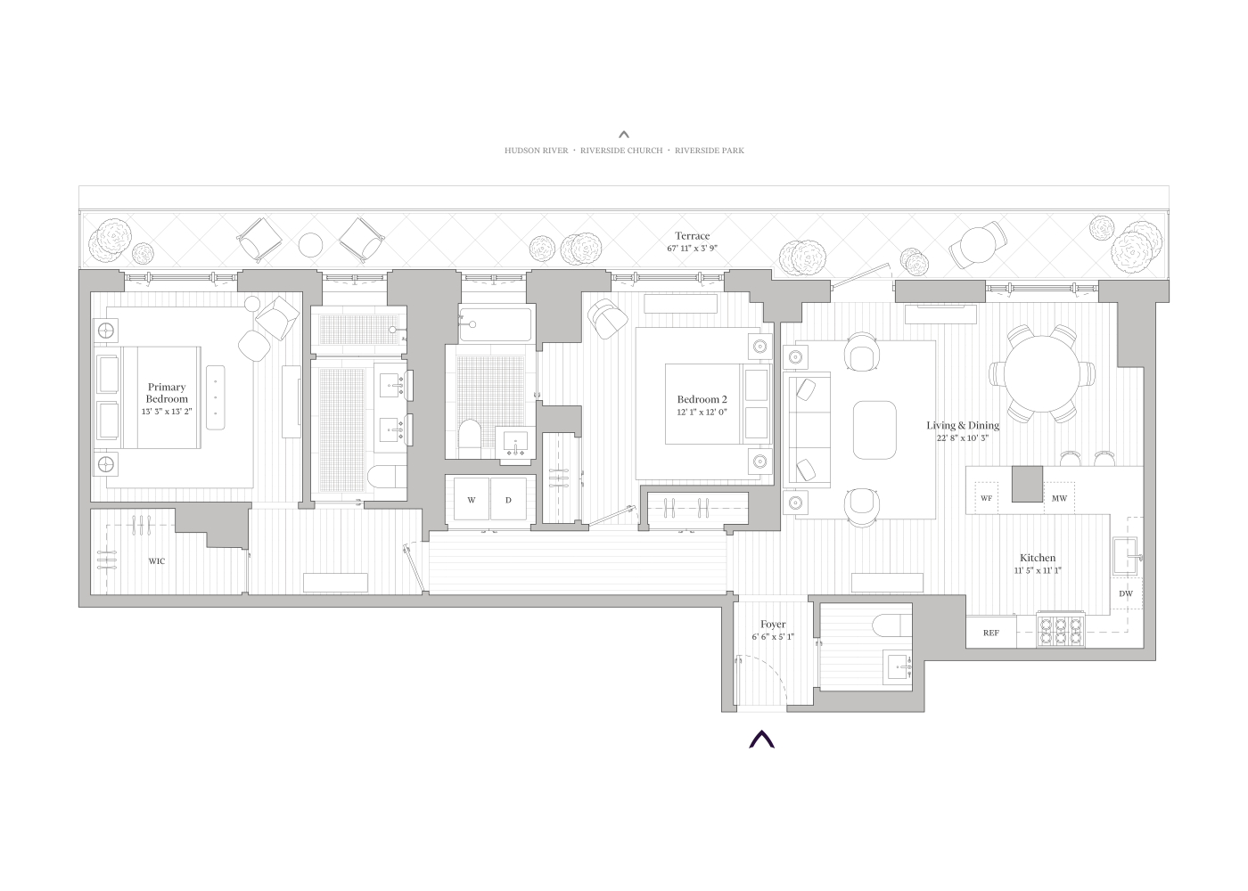 Floorplan for 100 Claremont Avenue, 35B