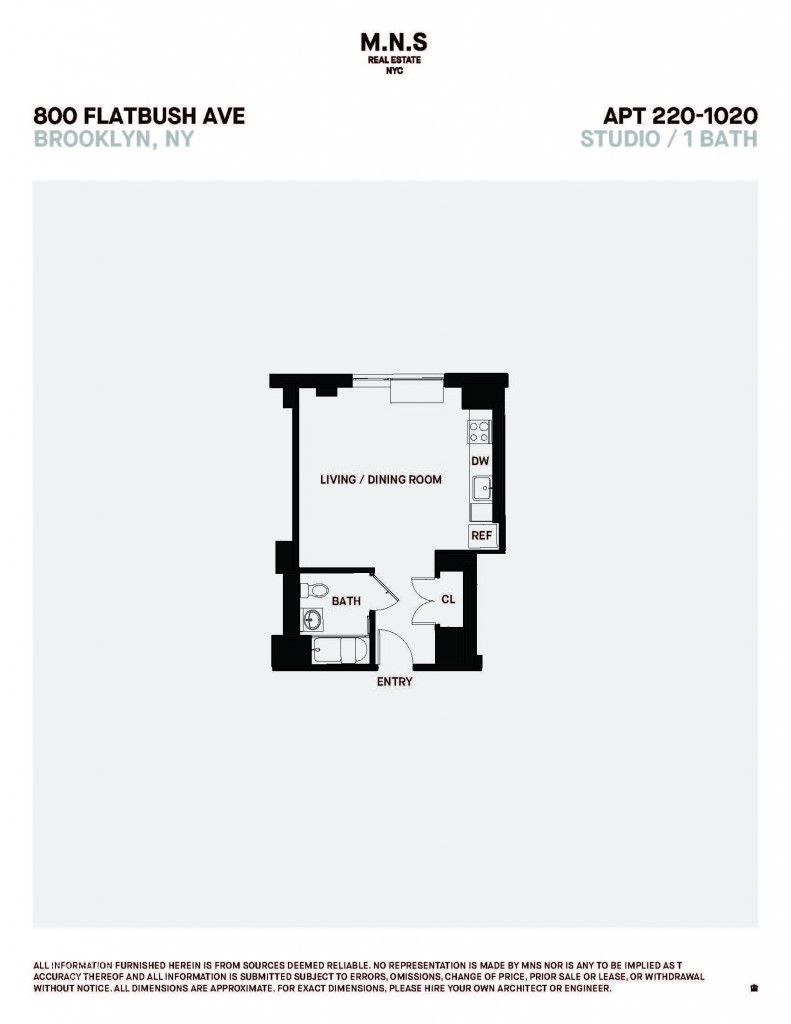 Floorplan for 800 Flatbush Avenue, 1020