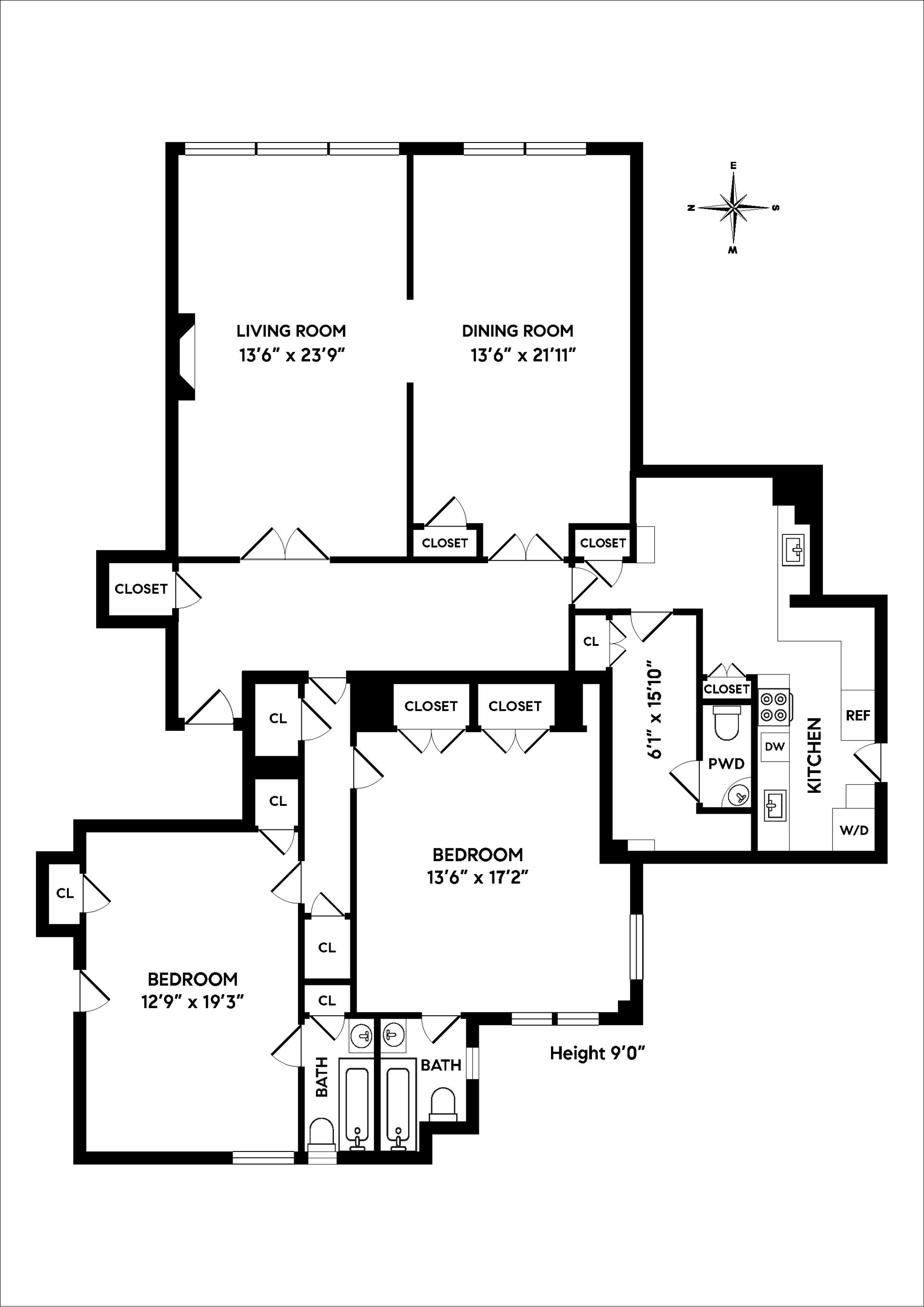 Floorplan for 25 East 86th Street, 4C