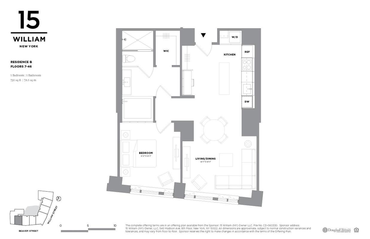 Floorplan for 15 William Street, 11B