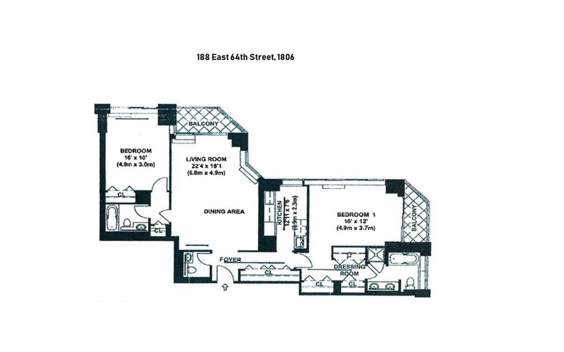 Floorplan for 188 East 64th Street, 1806