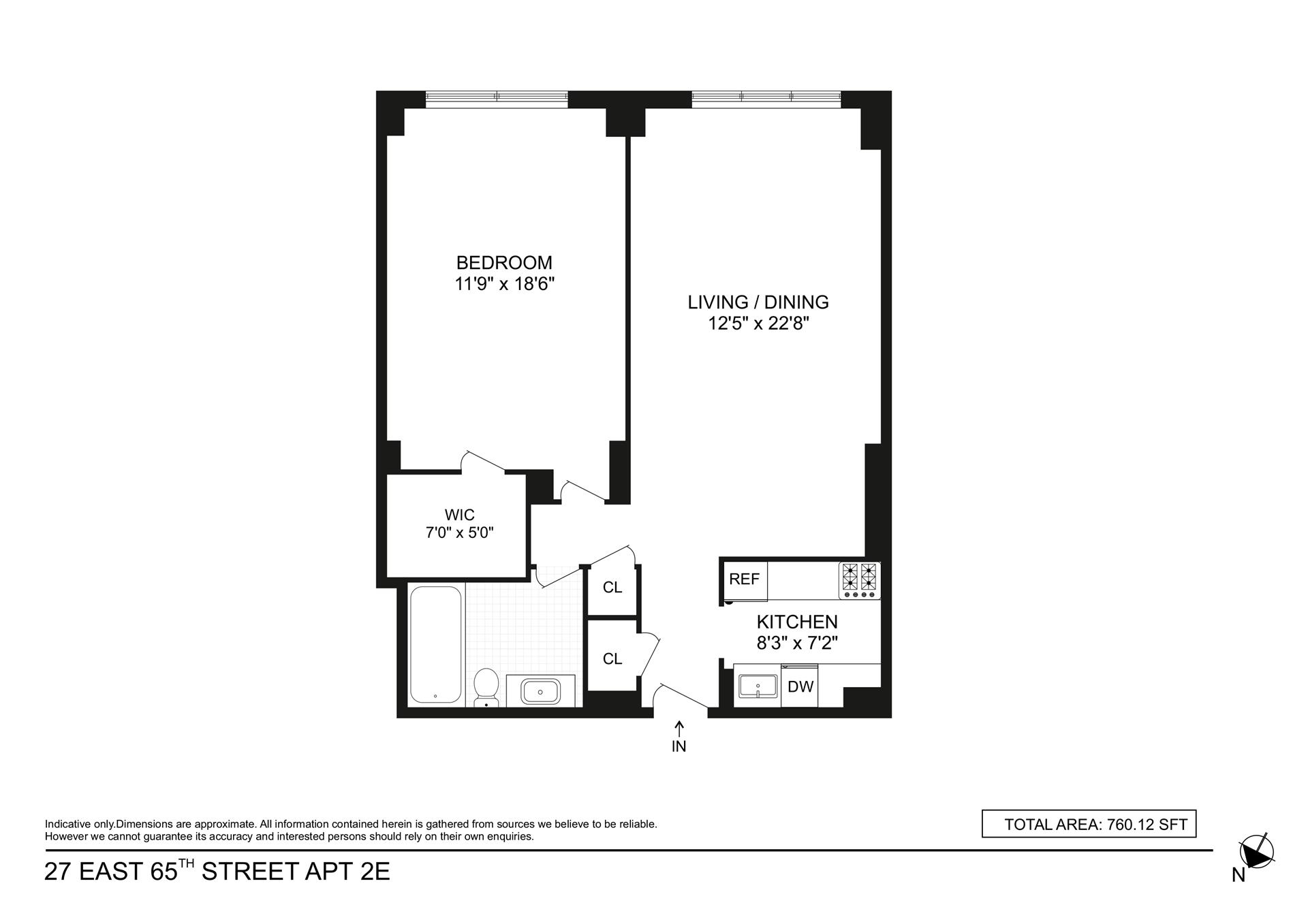 Floorplan for 27 East 65th Street, 2E