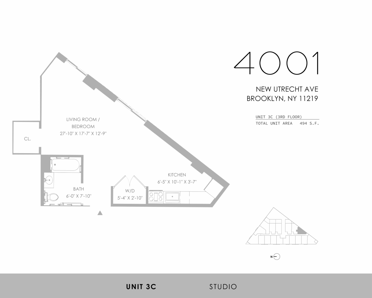 Floorplan for 4001 New Utrecht Avenue, 3C