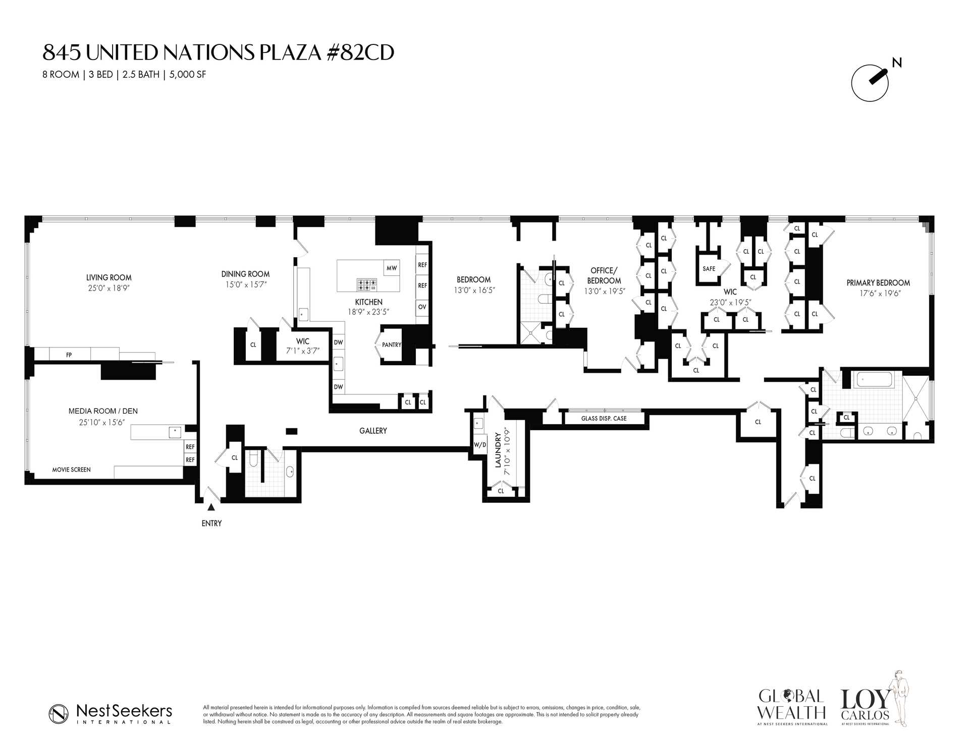 Floorplan for 845 United Nations Plaza, 82-CD