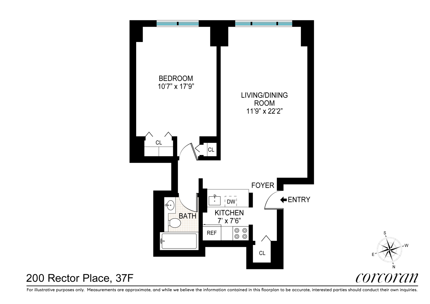 Floorplan for 200 Rector Place, 37F
