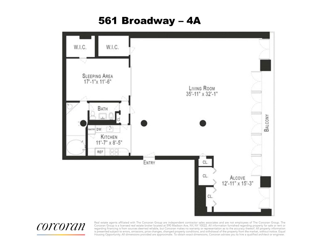 Floorplan for 561 Broadway, 4A