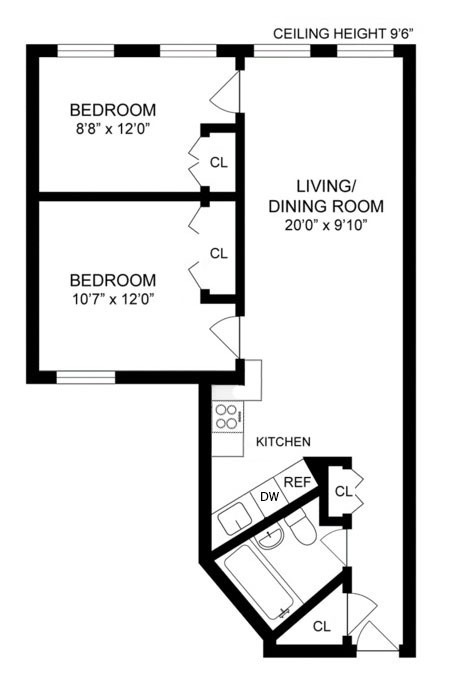 Floorplan for 502 West 141st Street, 4B