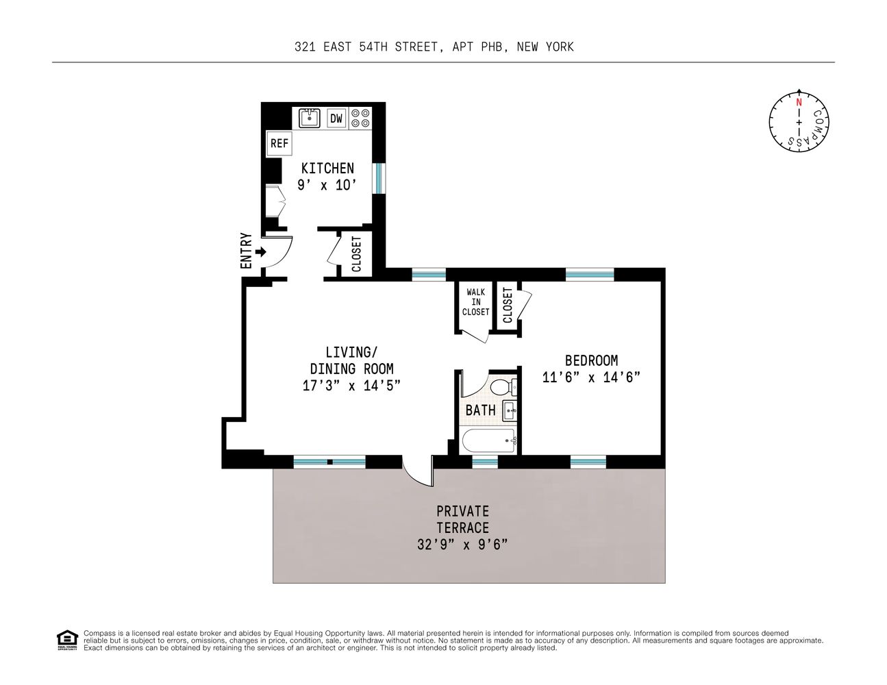 Floorplan for 321 East 54th Street, PHB