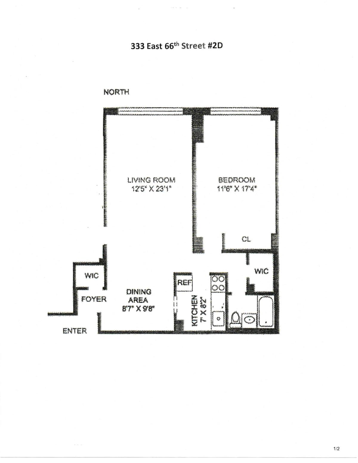 Floorplan for 333 East 66th Street, 2D