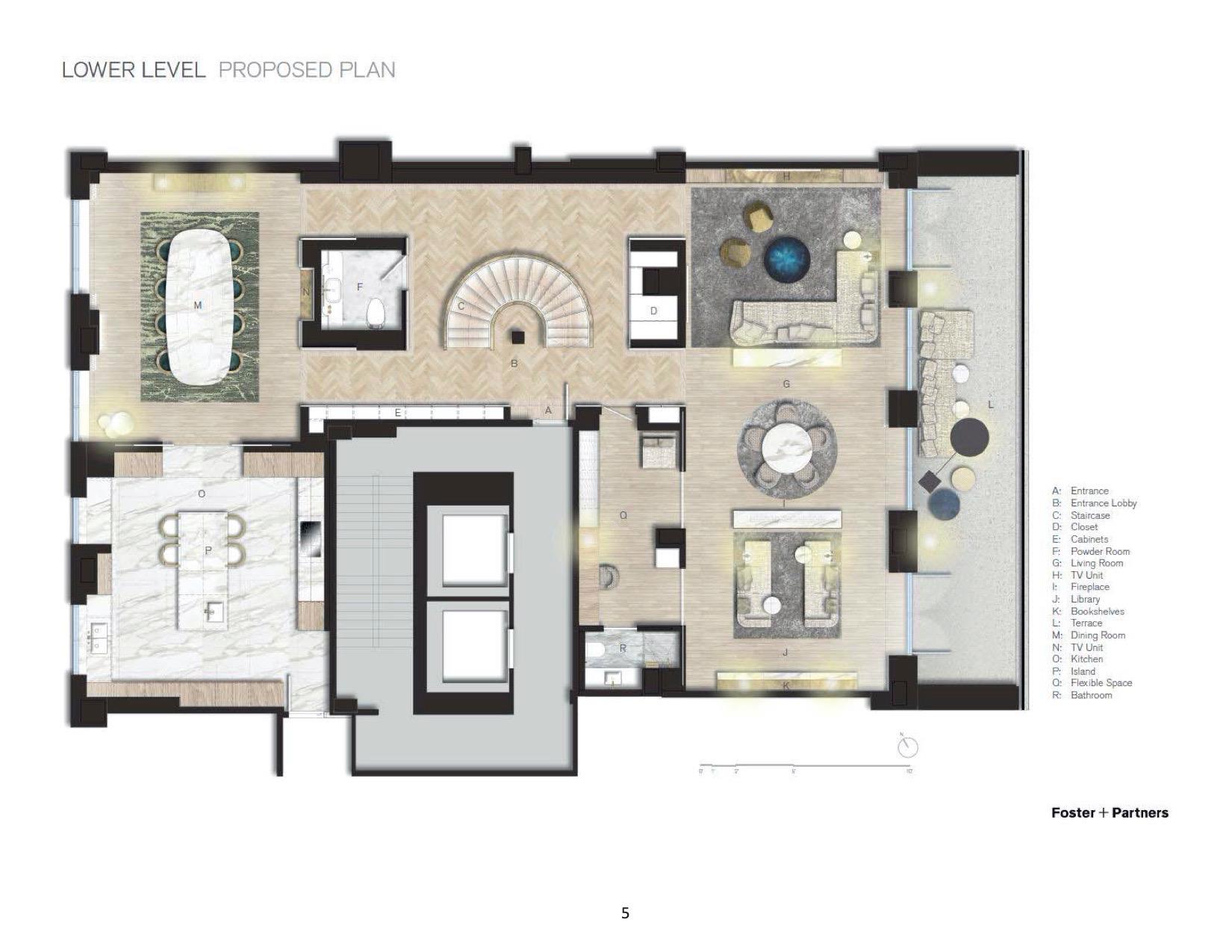 Floorplan for 15 Central Park, PH16/17B